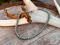16 inch saucer turquoise and sterling silver necklace