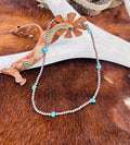 17 inch 4 and 5mm Copper Beaded Necklace